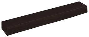 sötétbarna kezelt tömör tölgyfa fali polc 60x10x6 cm