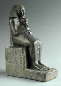 Parastone Senenmut Figura Neferure-ből Az Ókori Egyiptom Művészete