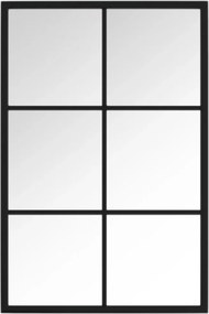 vidaXL fekete fém fali tükör 60 x 40 cm