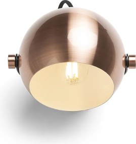 RENDL AGNETA přisazená česaná měď/černá 230V LED E27 11W