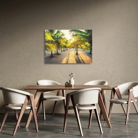 Kép - Nő a pálmafáknál (üvegen) (70x50 cm)