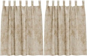vidaXL Bársonyfüggönyök függönyökkel 2 pcs Krém 140 x 140 cm Bársony