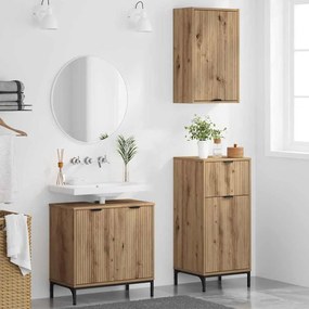Fürdőszoba bútor szett 3 pcs kézműves tölgy 39.5 x 36 x 88 cm