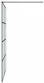 Fekete esg tejüveg zuhanyfal 140x195 cm