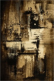 Absztrakt Szőnyeg Csokoládébarna Bézs Fekete Sűrű Rose 160x230 cm