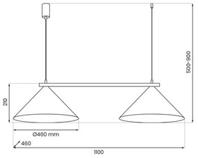 Kábeles csillár CAPITAL 2xGX53/15W/230V zöld