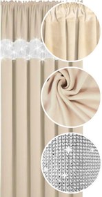 Függöny kész sima 145x220 strasszokkal függöny kész matt flitterek