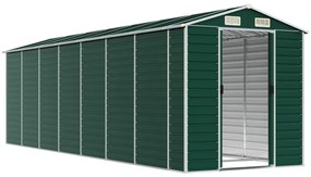 zöld horganyzott acél kerti fészer 191 x 640 x 198 cm