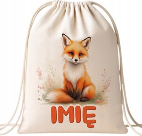 Pamut hátizsák Személyre szabott Róka Állat Aranyos Gyerekek