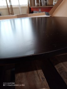 AKCIÓ Fekete étkezőasztal BERGEN 140x80 cm II. osztály