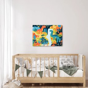 Kép - Vidám dinoszauruszok (70x50 cm)