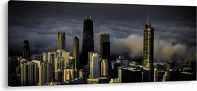 A város képe a felhőkben (120x50 cm)