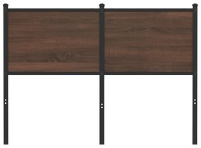 barna tölgy színű szerelt fa és acél fejtámla 120 cm