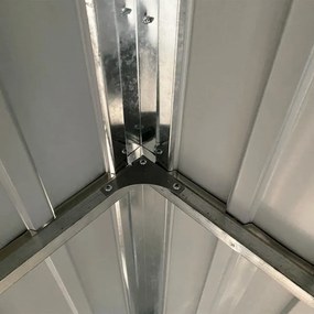 vidaXL antracitszürke fészer meghosszabbított tetővel 277x107x181 cm