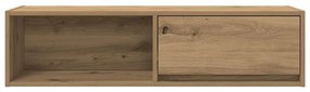 kézműves tölgy színű szerelt fa TV-szekrény 100x31x25,5 cm