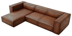 Konyakbarna bőr sarokkanapé (bal oldali) Madame – Windsor &amp; Co Sofas
