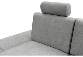 Ágyazható, balos elrendezésű L-alakú kárpitozott sarokülőgarnitúra AVESTA, szürke, tárolóval