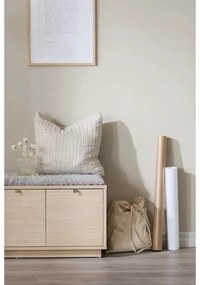 Szürke-natúr színű ülőkés cipőtartó tölgyfa dekorral Confetti – Rowico