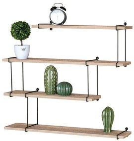 Modern Falipolc Tölgy Színben. Méret: 80 cm. P-065