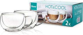 4Home Hot&Cool thermo cappuccino pohár  280 ml, 2 db