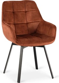 Forgószék rozsdabarna bársony kárpittal – LUNA