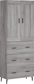 vidaXL szürke sonoma szerelt fa magasszekrény 69,5 x 34 x 180 cm