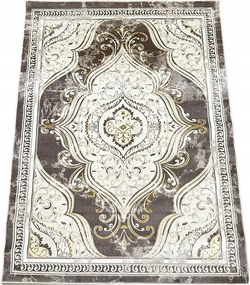 Szőnyeg 140x190 Klasszikus Bézs Barna Kiváló Minőségű Hálószoba Nappali