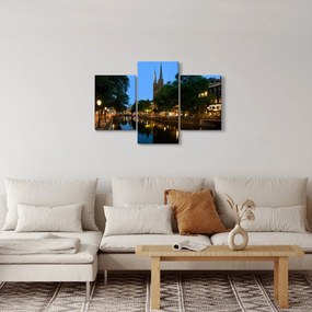 Éjszakai történelmi város képe (90x60 cm)