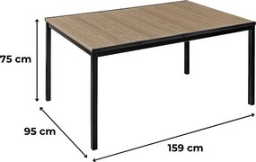 Rowen 6+1 kerti bútor garnitúra szett kőris-grafit