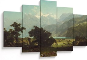 Kép - Albert Bierstadt, Lake Lucerne, reprodukciók (150x105 cm)