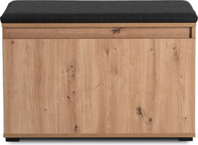 PRATO 80 cm-es cipősszekrény Artisan tölgy/grafit színben