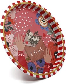 Fém tálca 31,5 × 31,5 cm