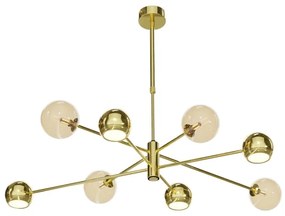 Jupiter 1969 - Csillár rúdon MOKA 4xGU10/10W/230V + 4xG9/10W/230V arany/bézs