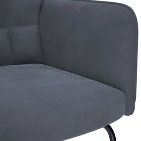 sötétszürke bársony hintaszék
