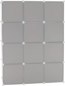 Gyerek moduláris szekrény, szürke/gyerek minta, HAKON