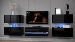 PRINCE CONCEPT E3 MAGASFÉNYŰ FEKETE NAPPALI BÚTOR (307CM)