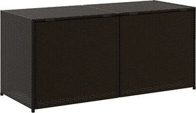 vidaXL barna polyrattan kerti tárolóláda 283 L