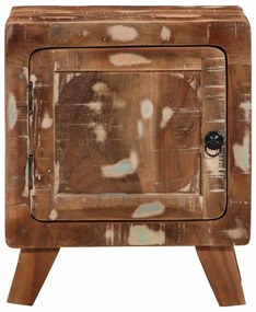 Éjjeliszekrény 2 db 40x32x46 cm tömör újrahasznosított fa