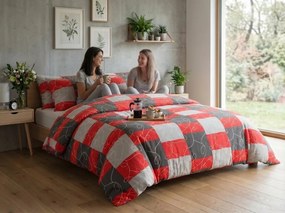 Pamut ágyneműhuzat SQUARES BLEND piros Ágyneműhuzat mérete: 70 x 90 cm | 140 x 200 cm