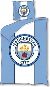 Kétoldalas Ágyneműhuzat Manchester City 140x200 Ágyneműhuzat Mancity F.c. Eredeti
