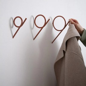 Narancssárga fali acél akasztó Tuba – Spinder Design