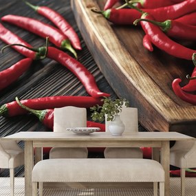 Öntapadó fotótapéta tányér chili paprikával