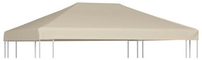 bézs pavilon tetőponyva 310 g/m² 4 x 3 m