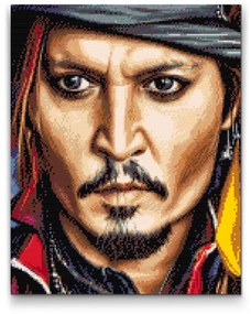 Gario Gyémántszemes kirakó Johnny Depp 3 Méret: 40 x 50 cm, Keretezés: Kerettel, Gyémántok: Négyzet