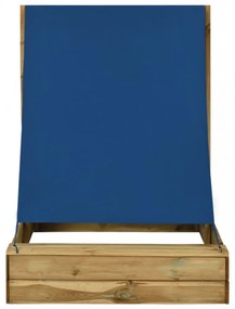 impregnált fenyőfa homokozó tetővel 160 x 100 x 133 cm