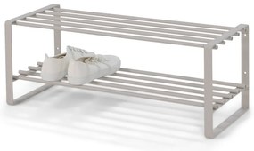 Szürke-bézs fém cipőtartó Rex – Spinder Design