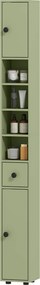 kleankin Slim Tall Bathroom Cabinet — Narrow Toilet Storage with Drawer & 4 Open Shelves, Ideal for Small Bathrooms & Living Rooms, 20 x 20 x 180 cm (