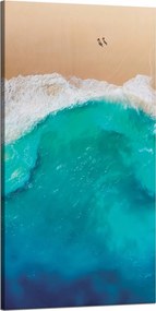 Vászonkép Tengerpart Emberek Hullámok Víz Nyaralás 60x120 cm