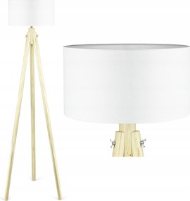 Állólámpa E27 Fa Boho Háromlábú Lámpabúra 140cm