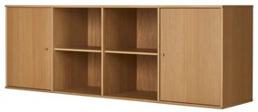 Natúr színű alacsony függő komód tölgyfa dekorral 176x61 cm Mistral – Hammel Furniture